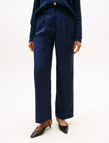 Wool Relaxed Straight Pant, Dark Grey Heather, hi-res