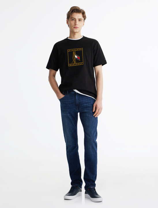 Flag Icon Embroidery Interlock T-Shirt