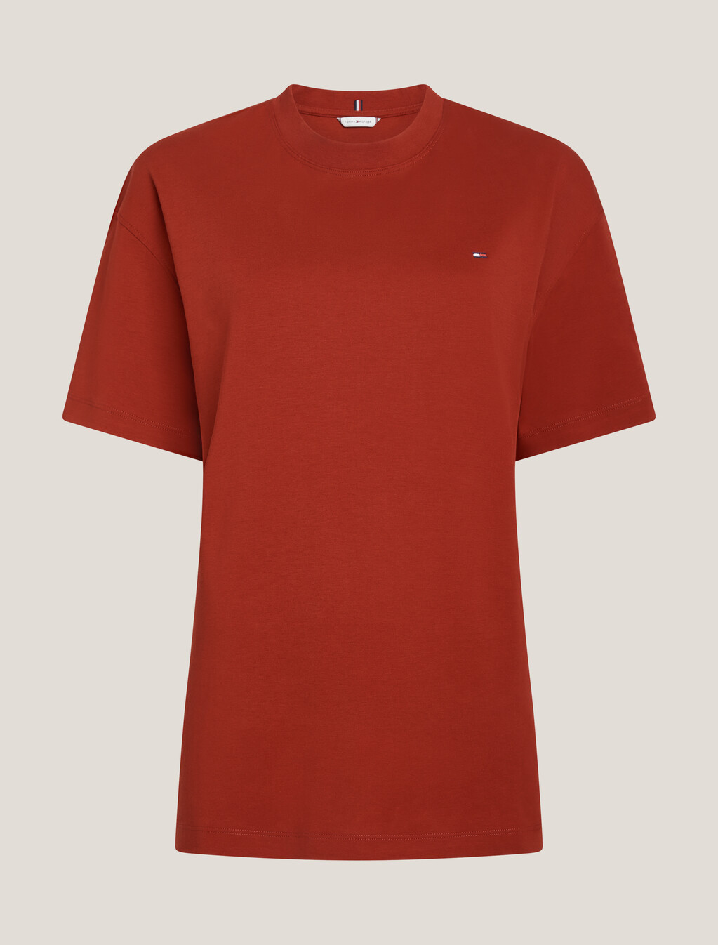Metallic TH Monogram Stamp Relaxed T-Shirt, Dark Magma, hi-res