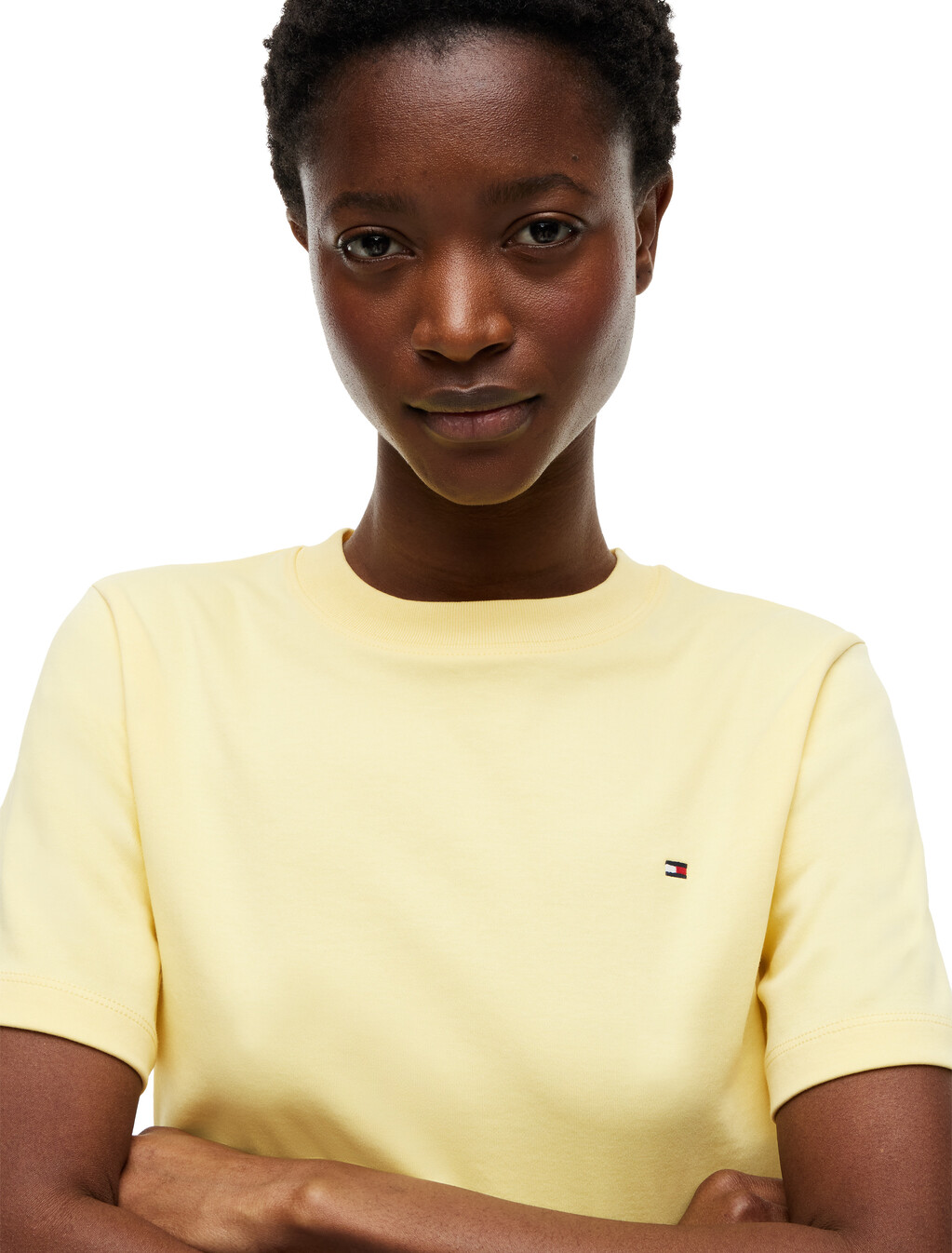 Boxy Interlock Knit T-Shirt, Citronella, hi-res