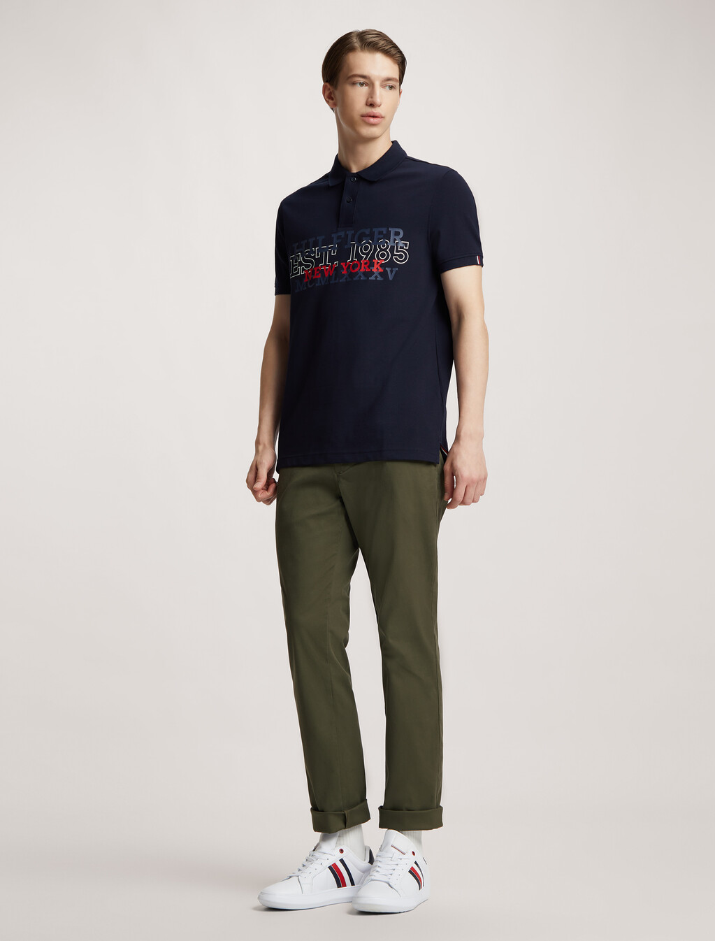 1985 系列 Denton 合身斜紋棉布褲, Army Green, hi-res