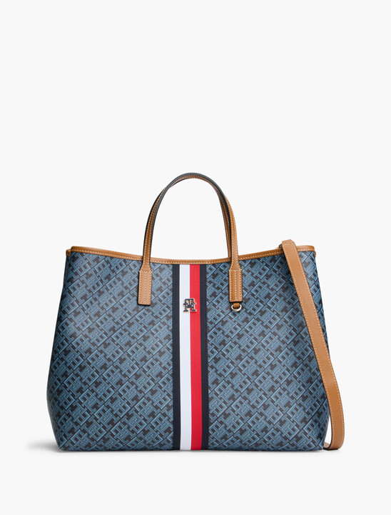 TH Monoplay Global Stripe Crossbody Satchel