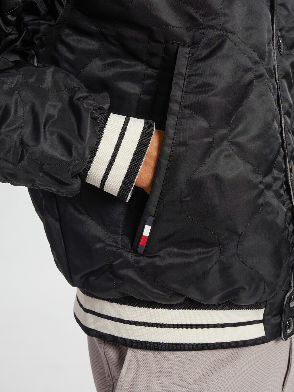 Monochrome Reversible Varsity Jacket, Black, hi-res