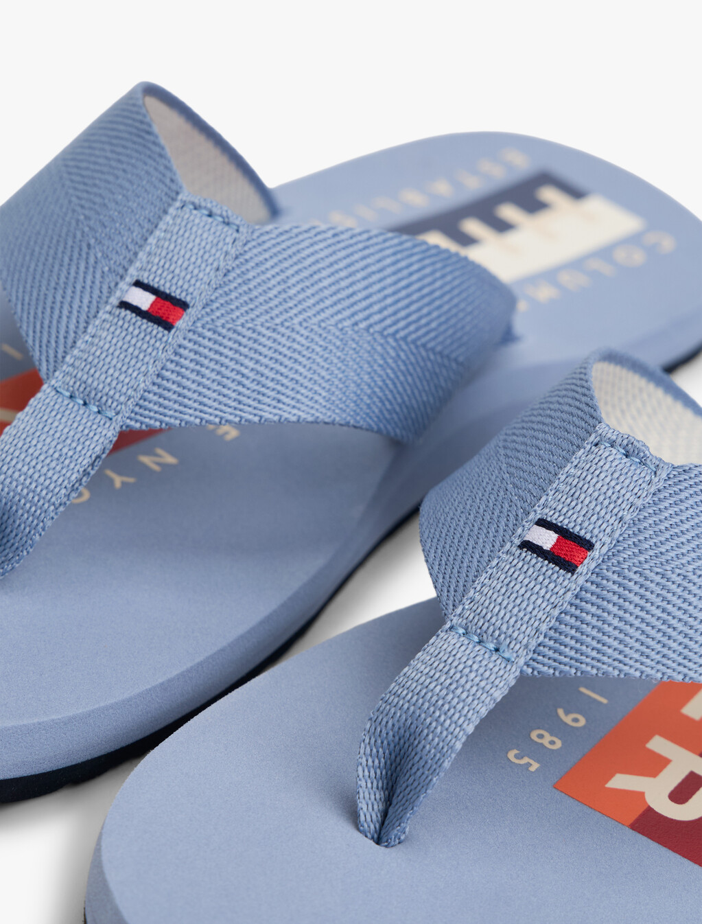 Webbing Strap Flip-Flops, Brisk Blue, hi-res