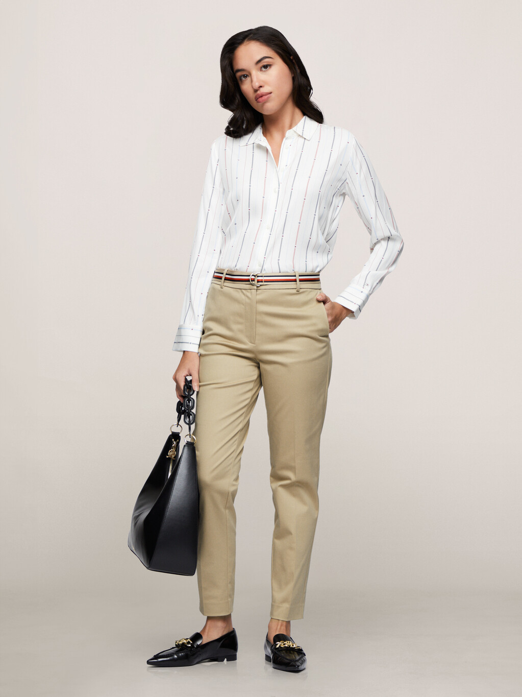 London Slim Ankle Pants, Beige, hi-res