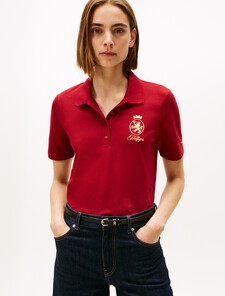 Crest Embroidery Regular Fit Polo Shirt, Regatta Red, hi-res