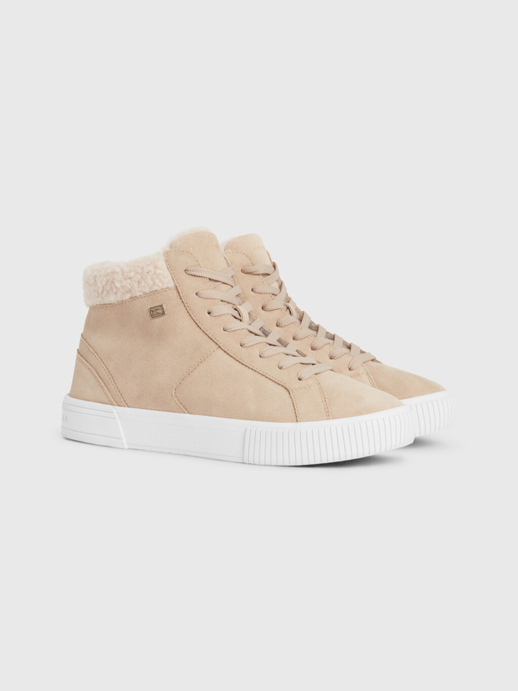 Suede High-Top Trainers, Merino, hi-res