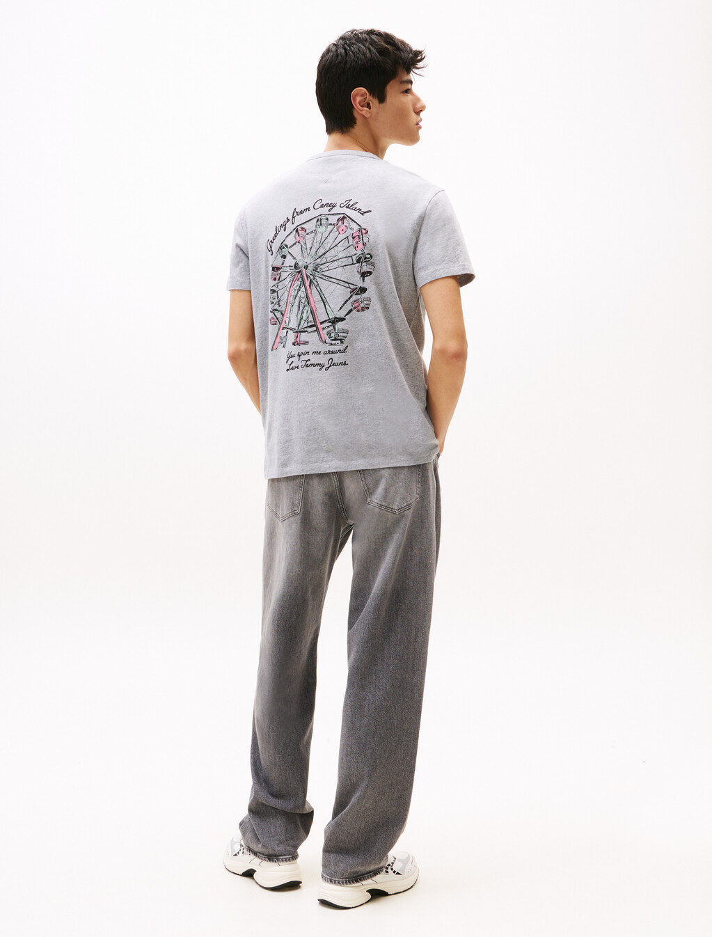 Novelty Fair Print T-Shirt, Grey Htr, hi-res