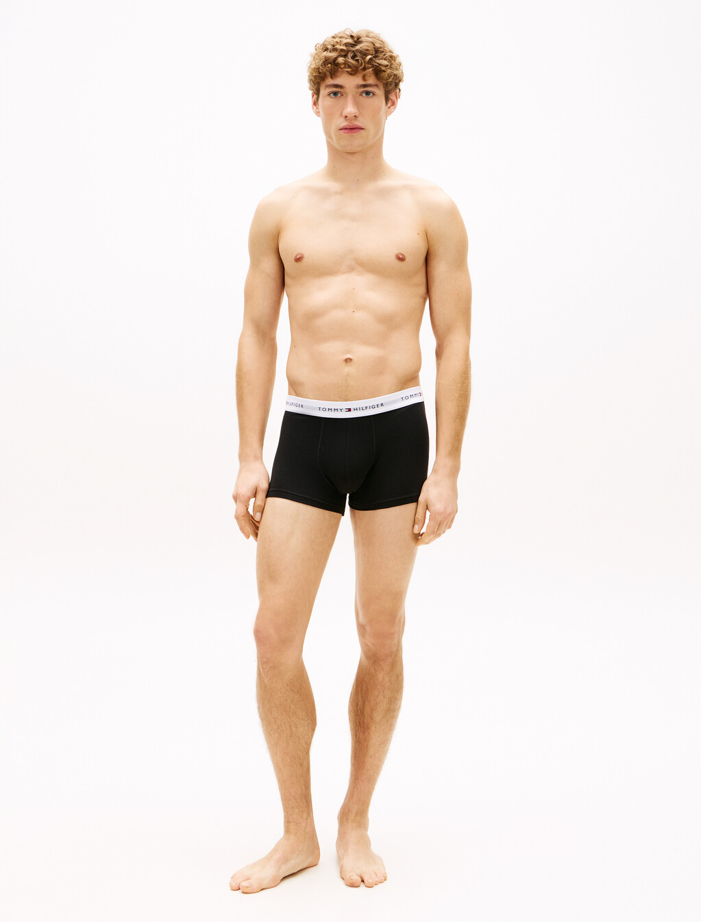 3 件組標誌腰帶平口內褲, Grey Heather/Black/White, hi-res