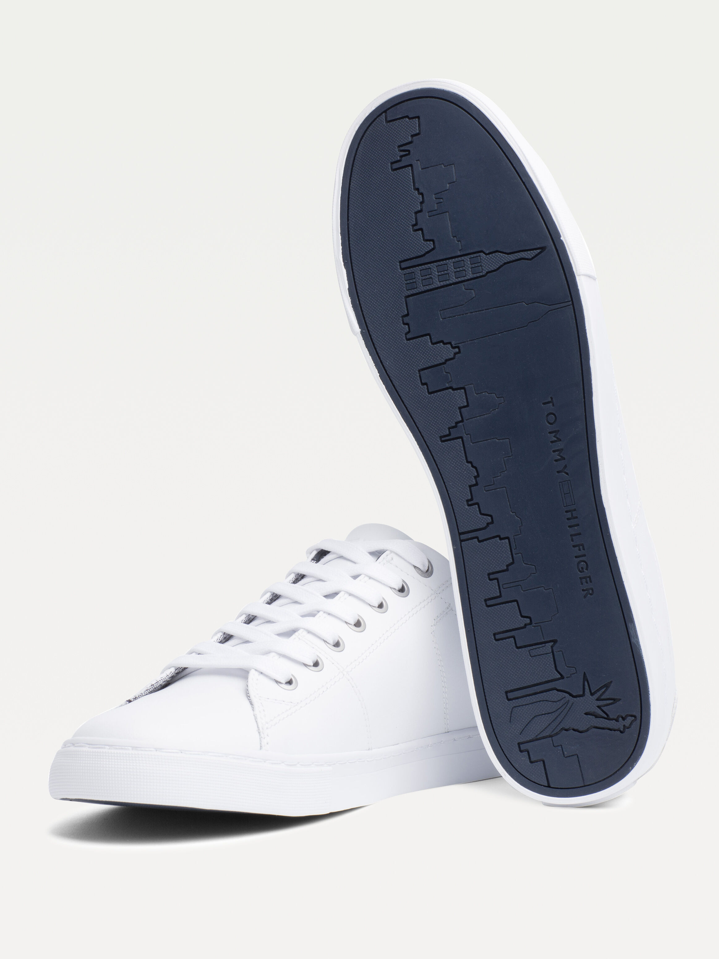 Tommy hilfiger essential leather sneakers sales