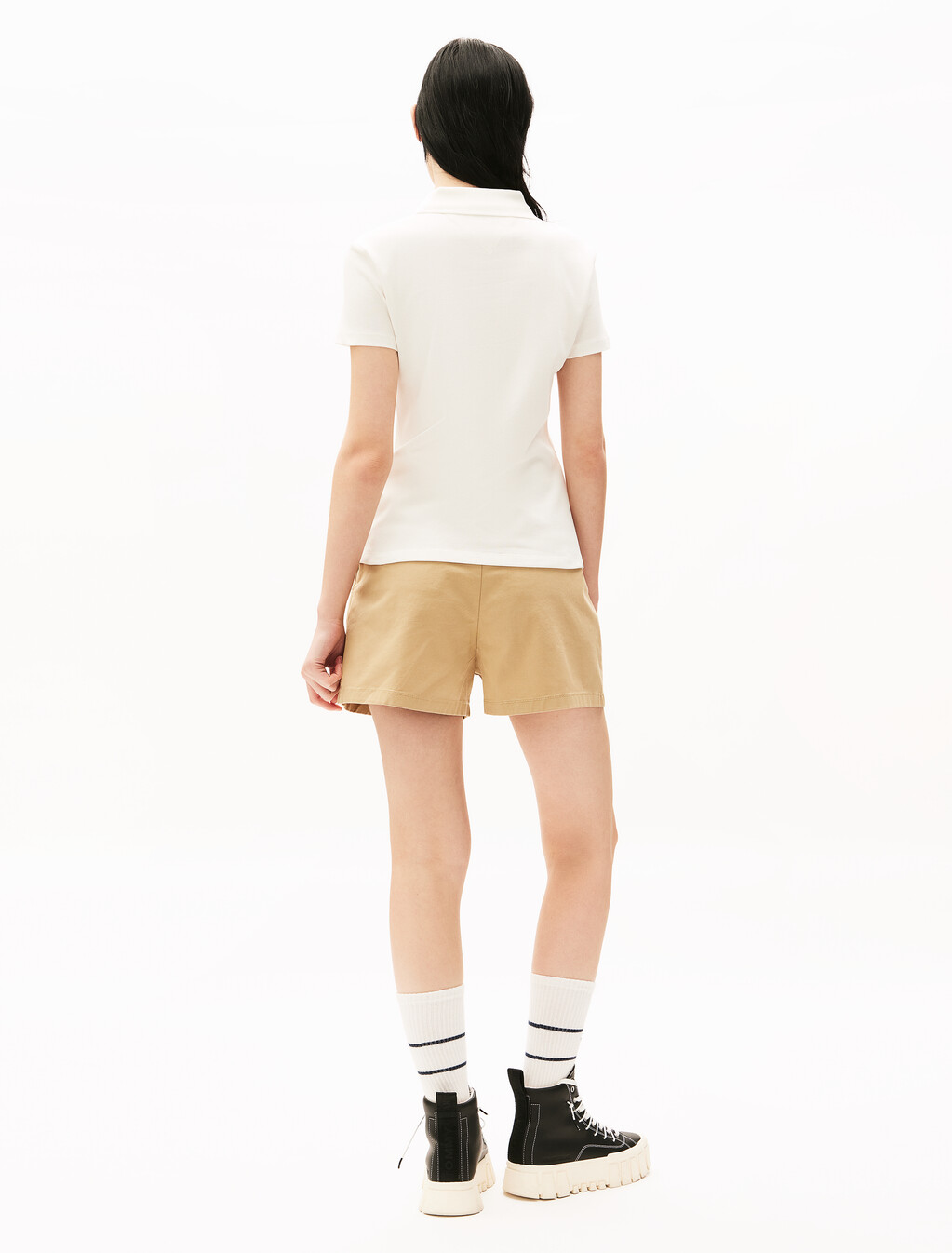 Essential 修身 Polo 衫, Ecru, hi-res