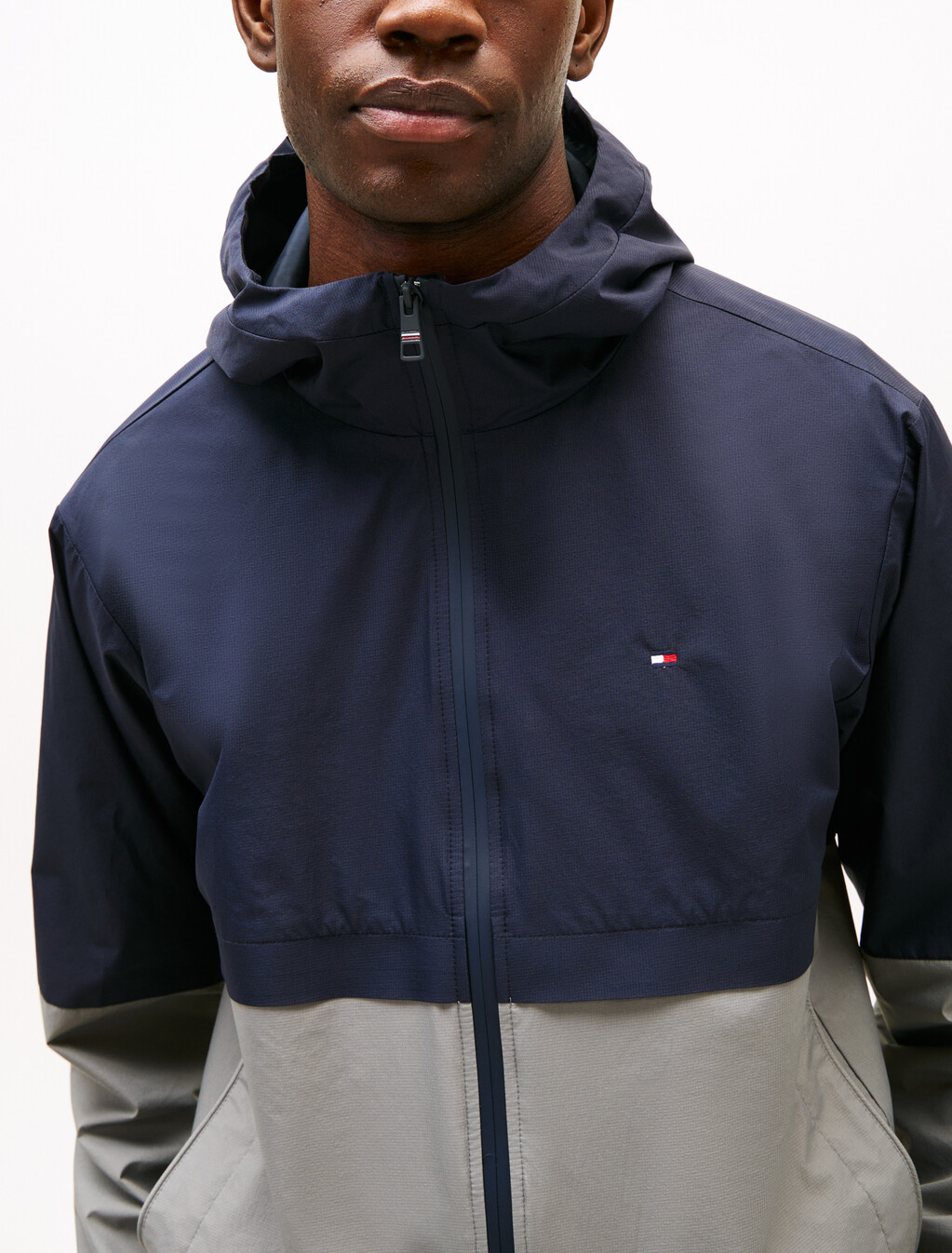 Color Block Hooded Jacket, Desert Sky, hi-res