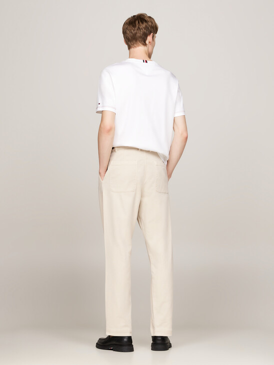 Garment Dyed Twill Pleated Tapered Chinos