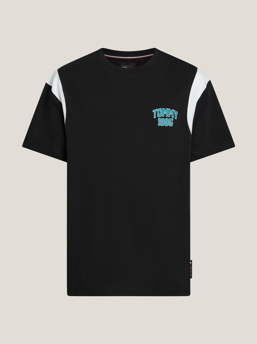 Tommy 1985 Varsity T-Shirt, Black, hi-res