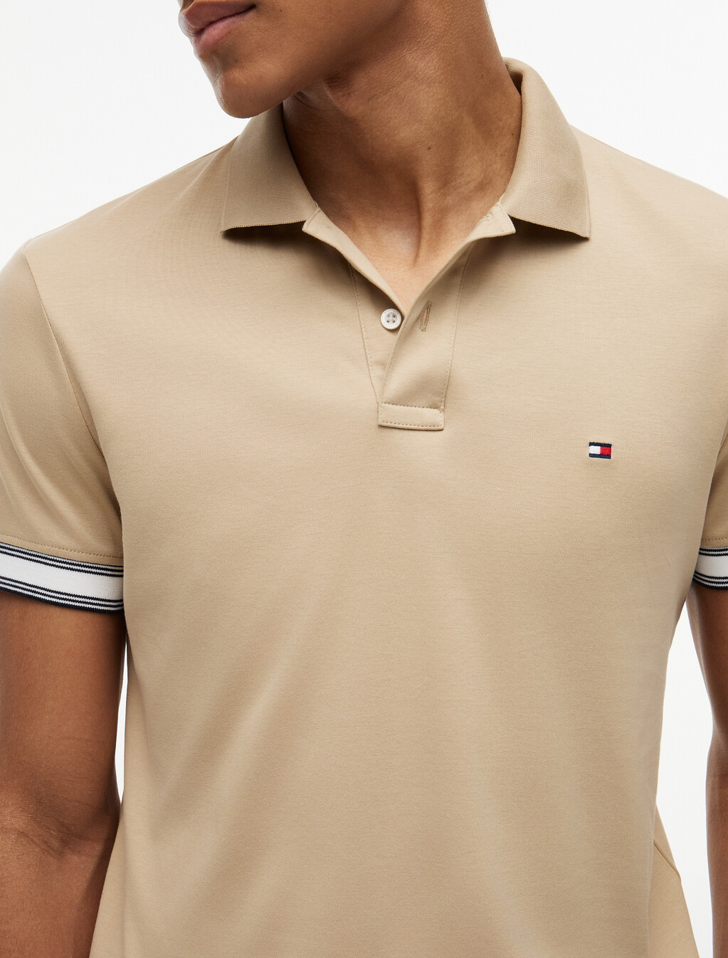 Fluid Cotton 純棉修身 Polo 衫, Batique Khaki, hi-res