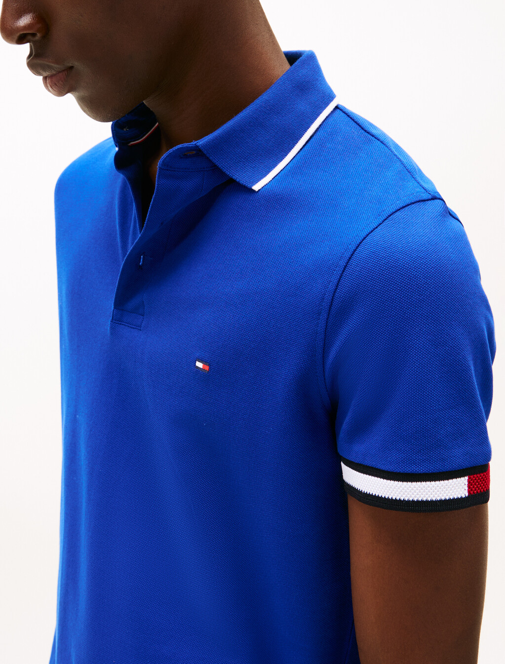 Slim Fit Signature Cuff Polo Shirt, Wedge Blue, hi-res
