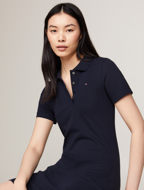 1985 修身珠地布 Polo 連身裙
