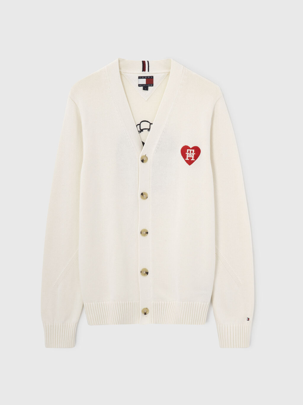 Valentine'S Day Heart Embroidery Cardigan natural Tommy Hilfiger Hong  Kong