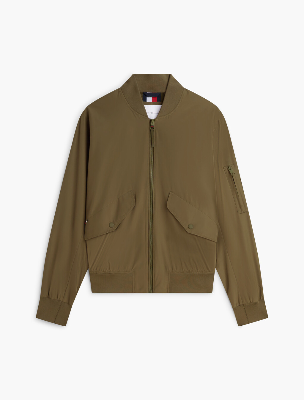 Packable Relaxed Bomber Jacket, Platinum Olive, hi-res