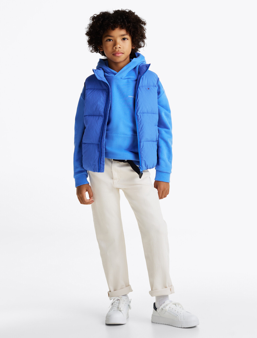 Back Logo Padded Vest, Wedge Blue, hi-res