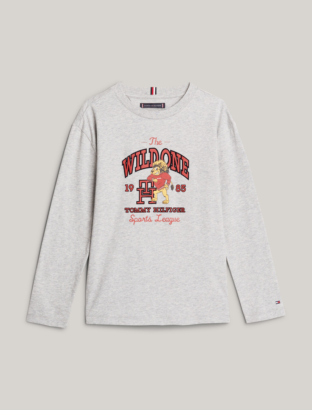 標誌長袖 T 恤, Light Grey Heather, hi-res
