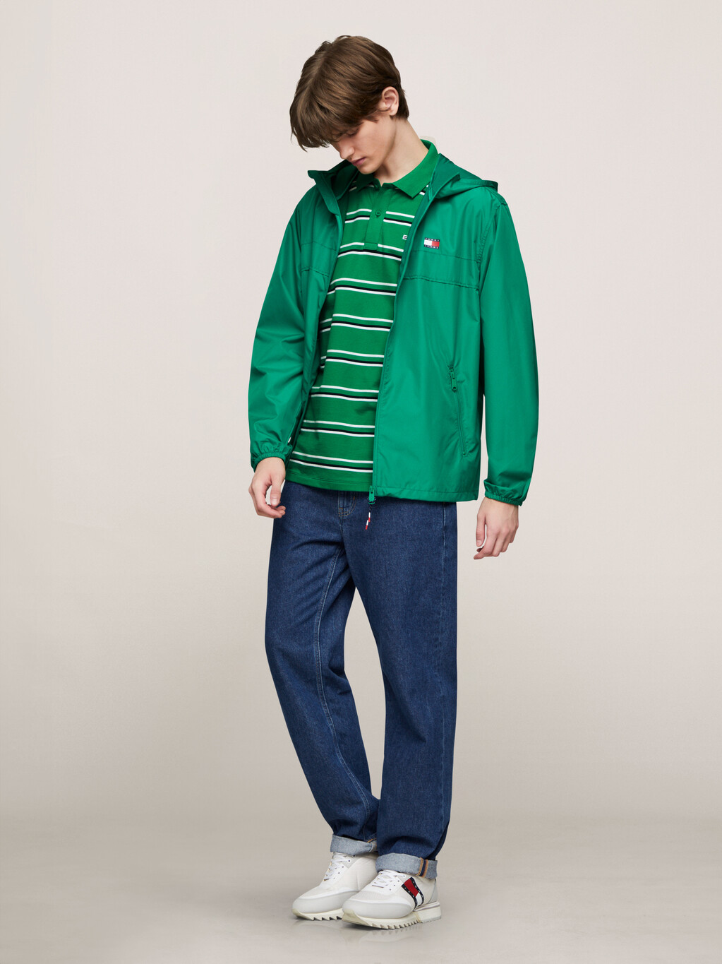 Essential Stripe Polo, Green Malachite, hi-res