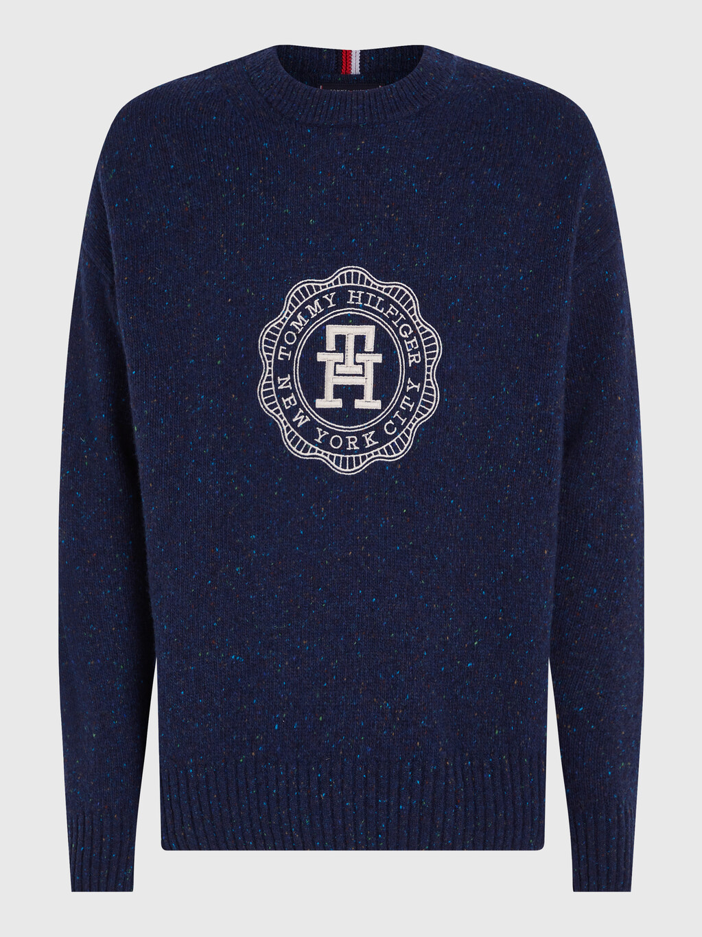 TH Monogram Stamp Oversized Donegal Jumper, Desert Sky Multi, hi-res