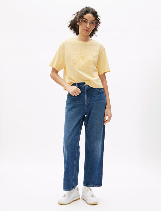 Tonal Crest Embroidery Relaxed T-Shirt