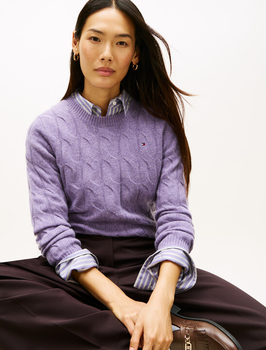 Pure Wool Cable Knit Jumper