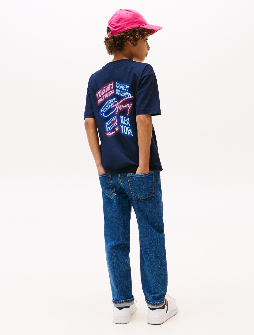 Neon Graphic Print T-Shirt, Dark Night Navy, hi-res