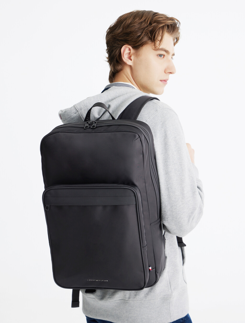 Square Backpack, Black, hi-res
