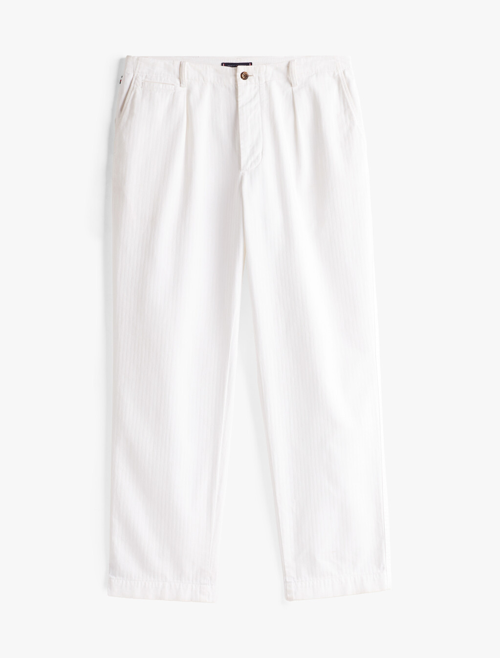 Herringbone Tapered Leg Chinos, Th Optic White, hi-res
