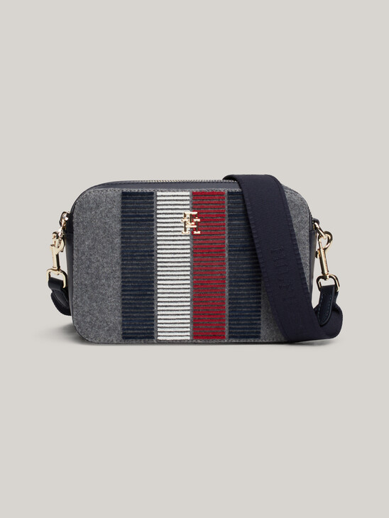 TH Monogram Wool Blend Camera Bag