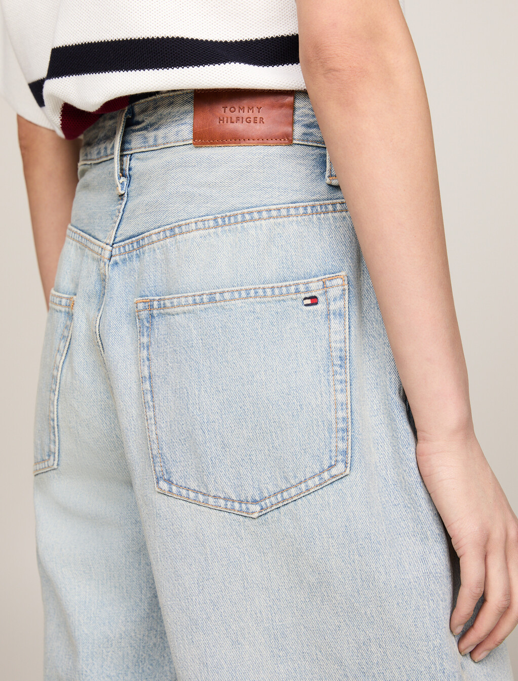 Mid Rise Oversized Denim Shorts, Eli, hi-res