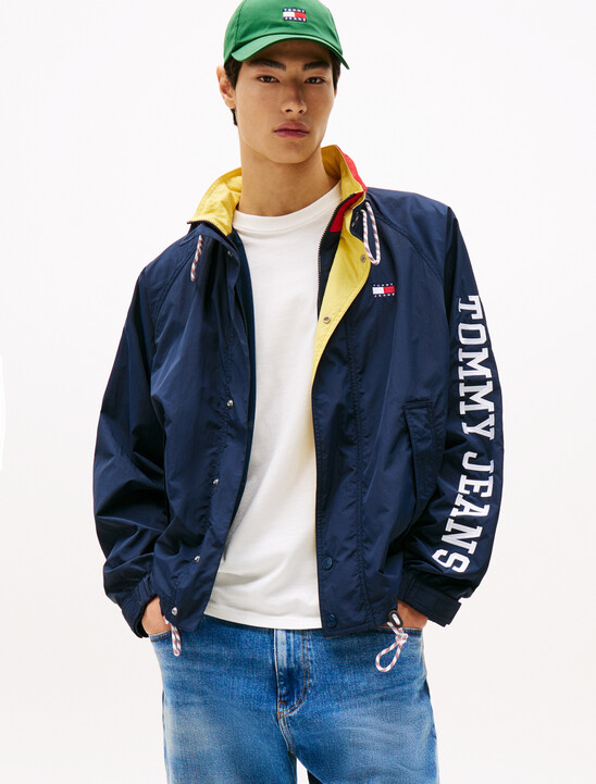 Logo Colour-Blocked Relaxed Jacket