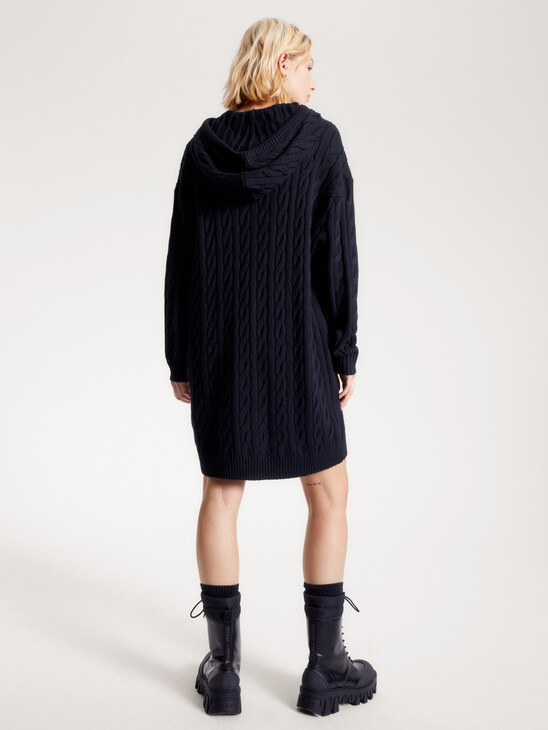 Cable Knit Hoody Dress
