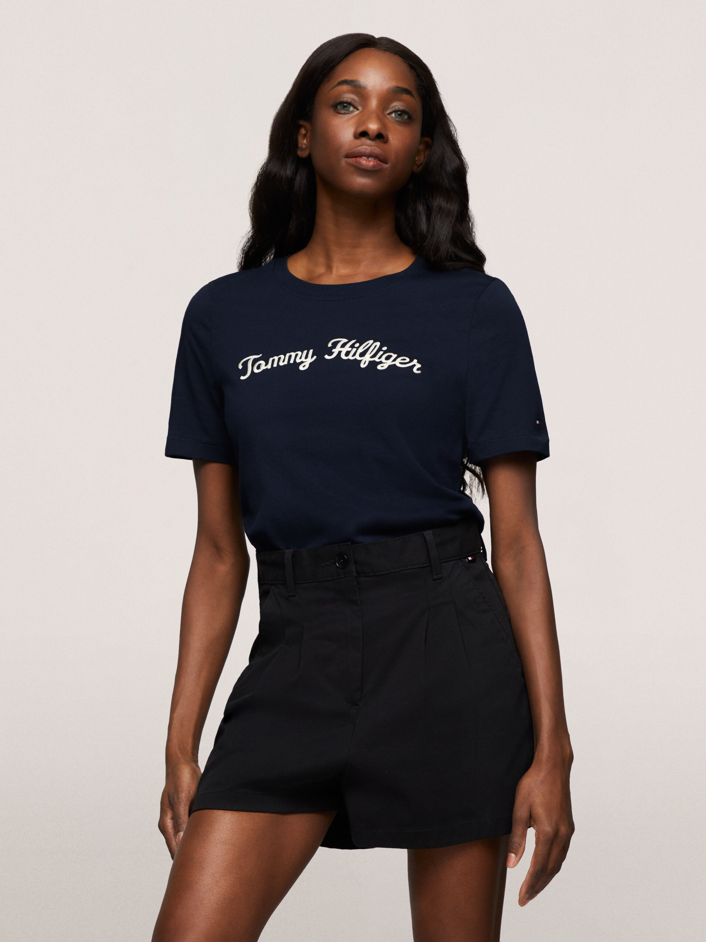 Tommy hilfiger script t shirt on sale