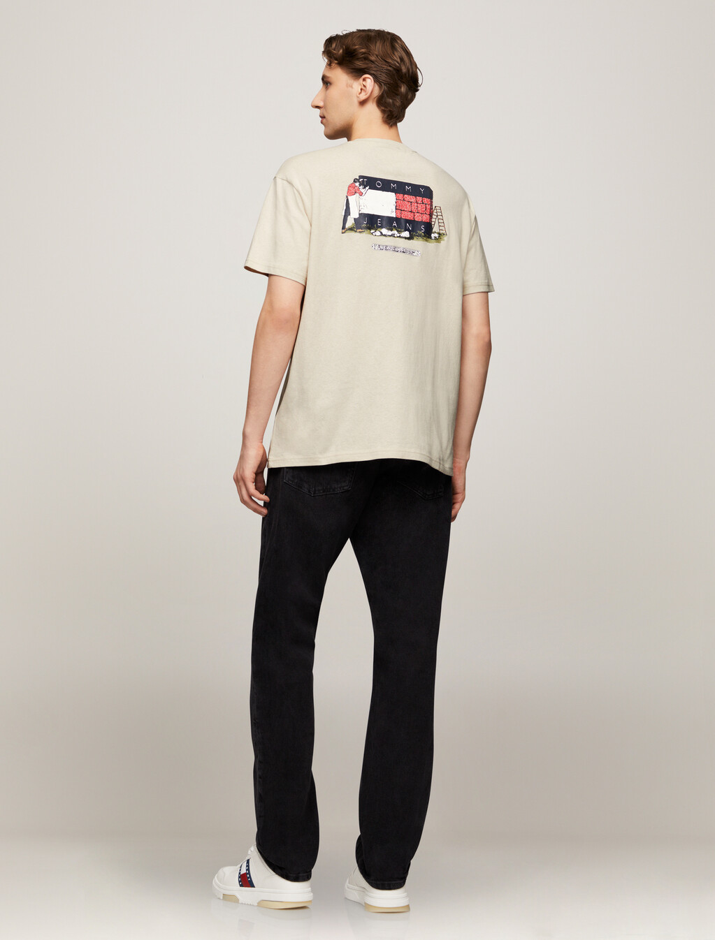 Back Logo Relaxed T-Shirt, Newsprint, hi-res