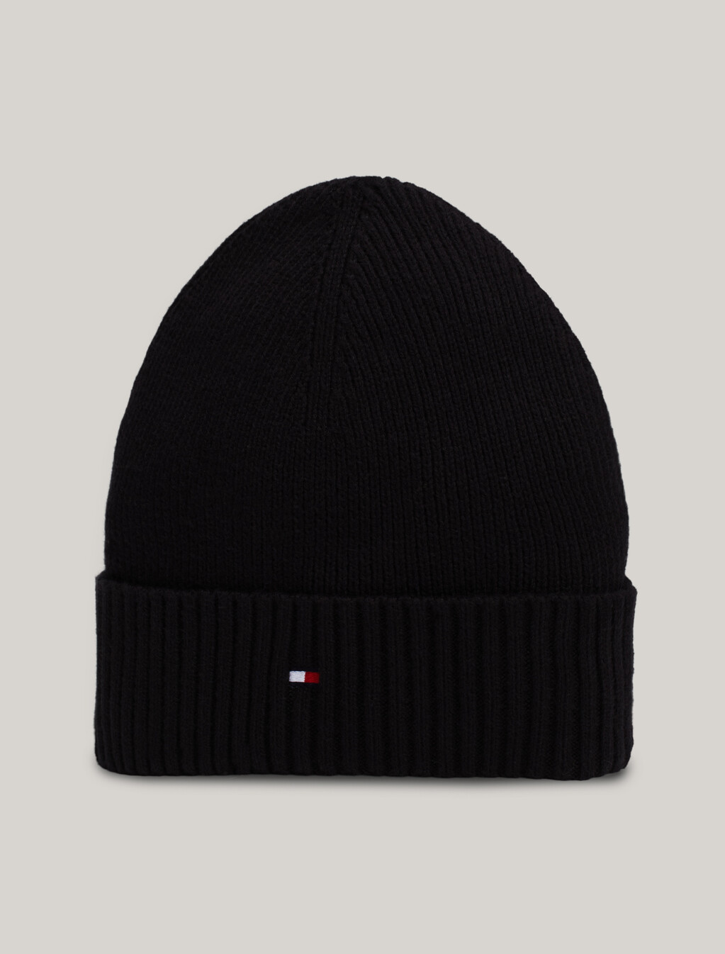 Hilfiger 山羊絨旗幟針織帽, Black, hi-res