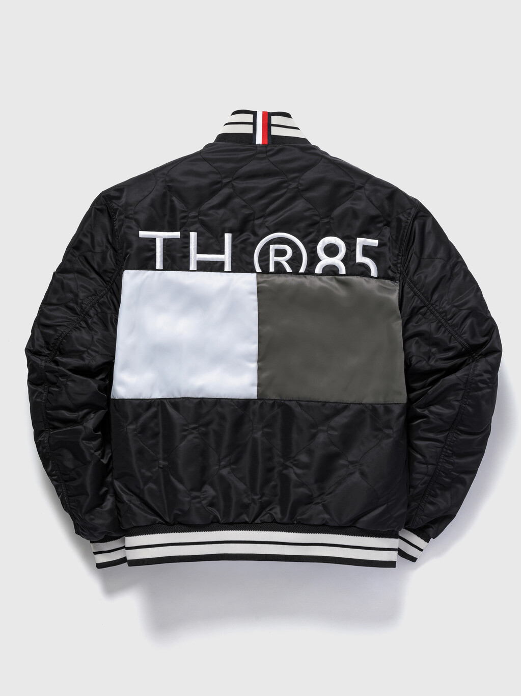 Monochrome Reversible Varsity Jacket, Black, hi-res