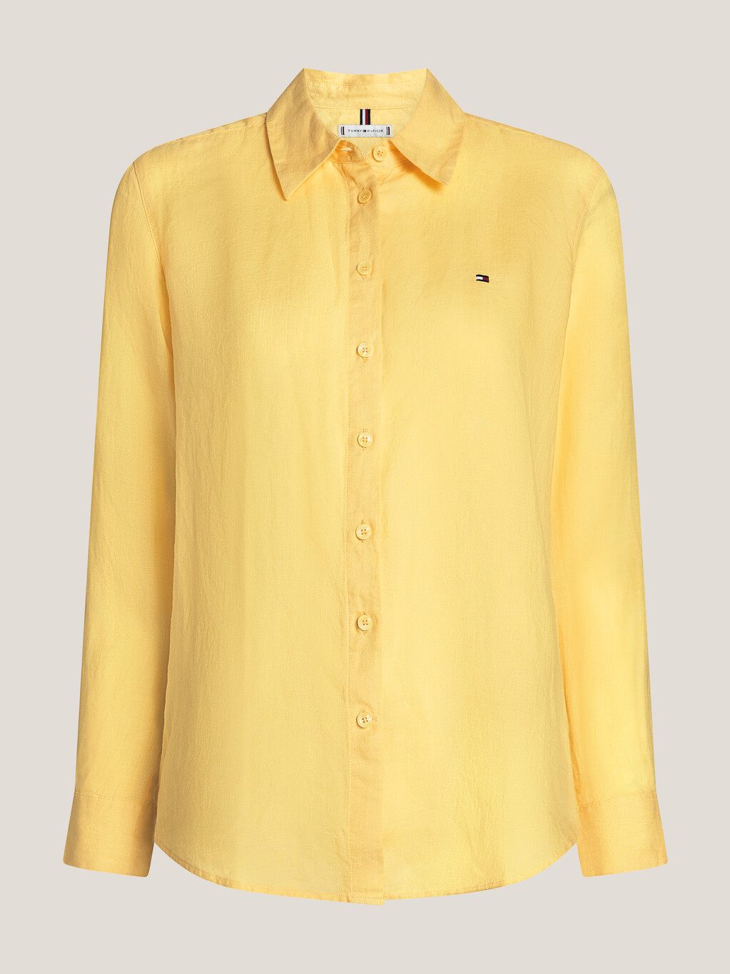 亞麻寬鬆恤衫, Dawn Yellow, hi-res