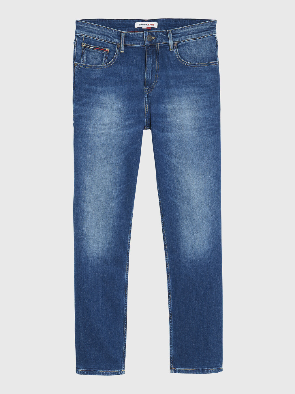 Ryan Straight Relaxed Fit Faded Jeans, Wilson Mid Blue Stretch, hi-res