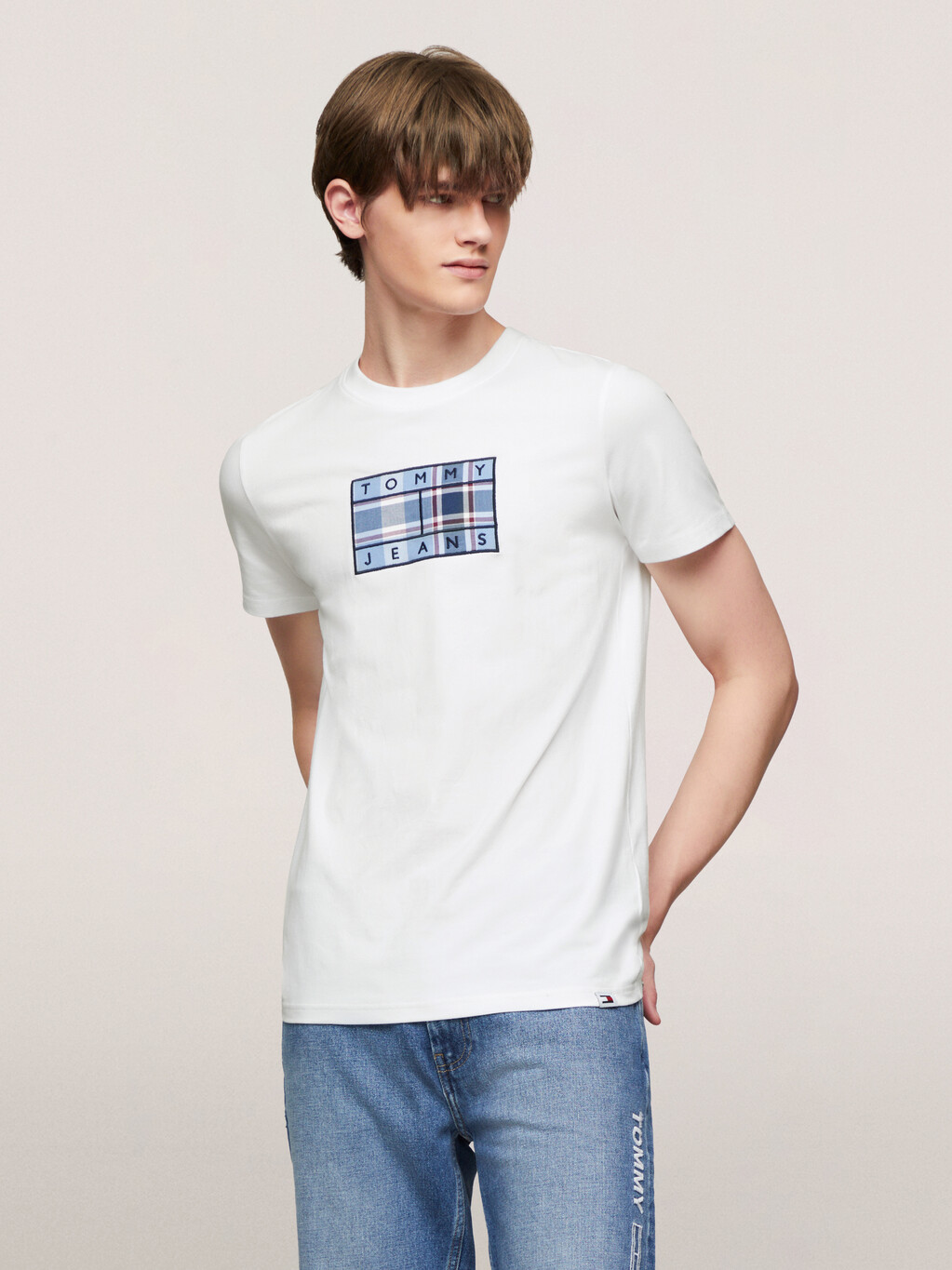 Check Flag T-shirt, White, hi-res