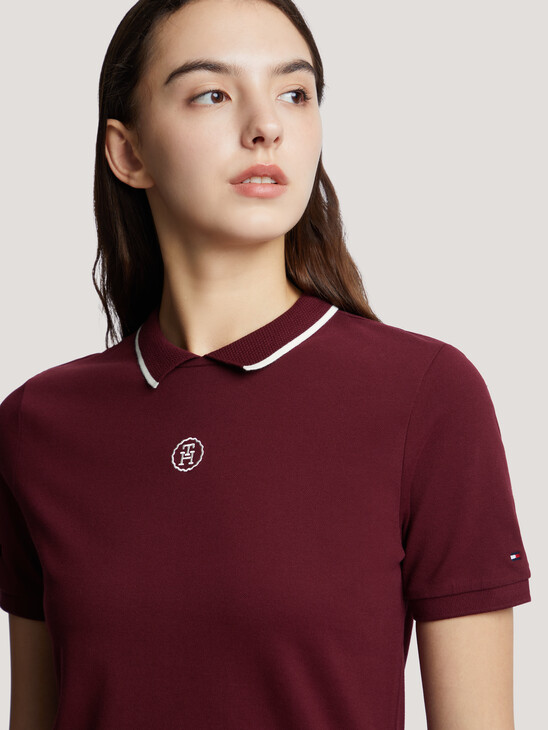 TH Monogram Buttonless Polo
