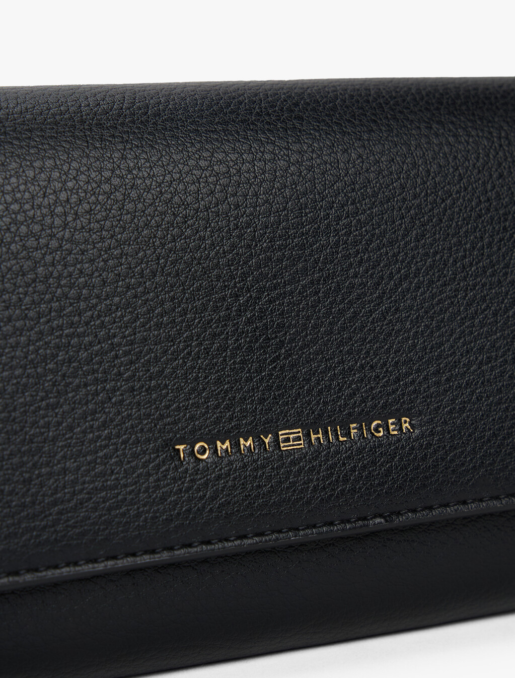 Hilfiger 旗幟翻蓋銀包, Black, hi-res