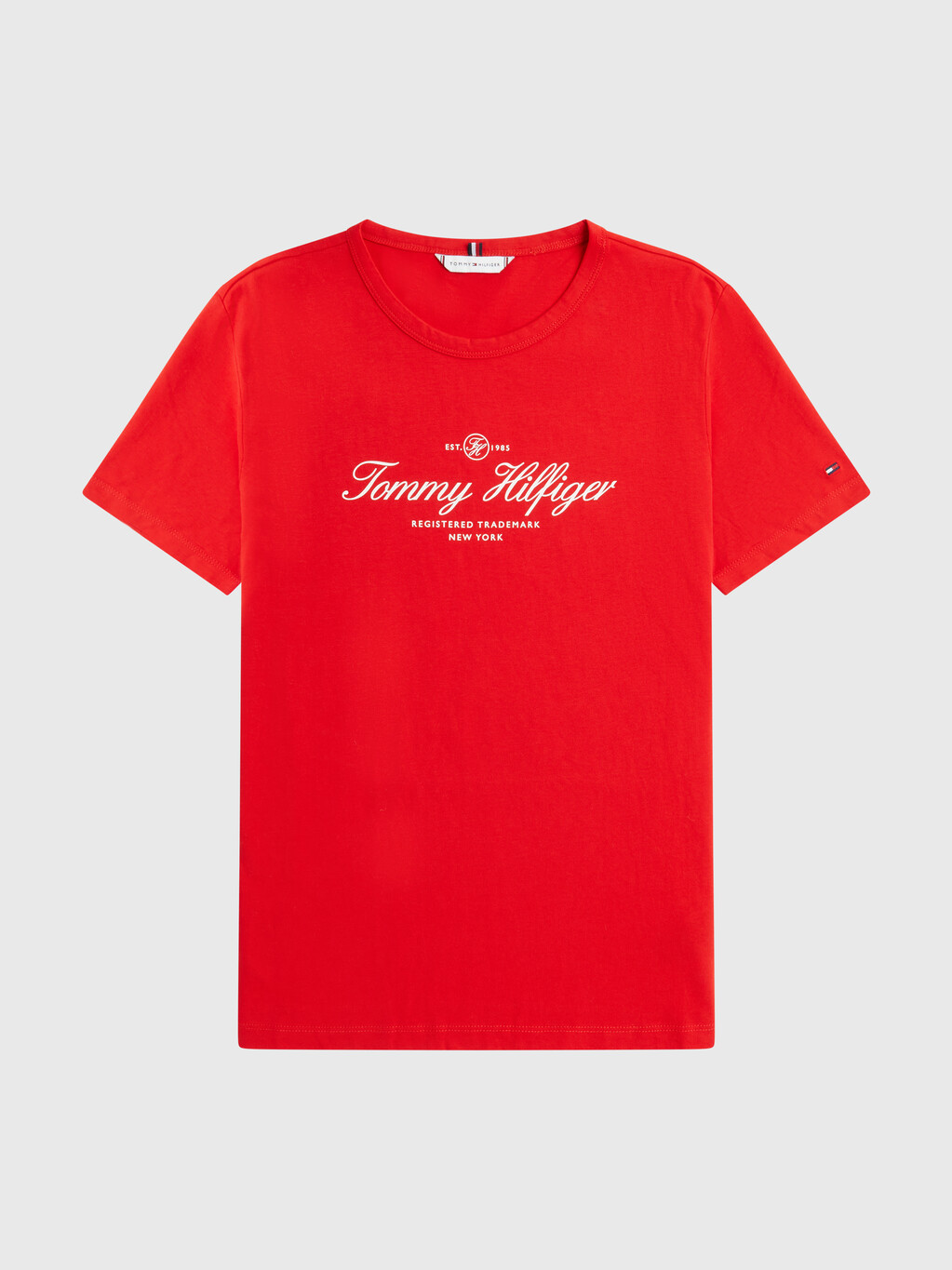 Hilfiger Script Logo Slim T-Shirt, Fireworks, hi-res