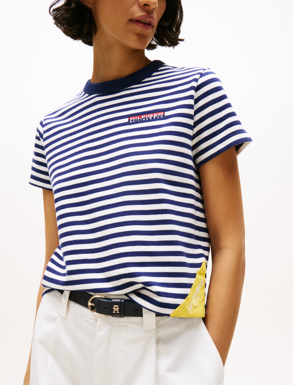 Hilfiger Sailing Breton Stripe Relaxed T-Shirt, Yale Navy Stripe, hi-res