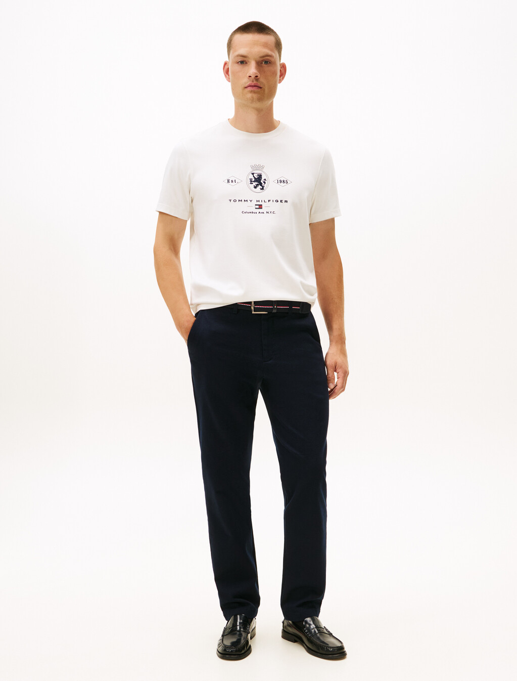 Varsity Graphic Interlock Knit T-Shirt, Ecru, hi-res