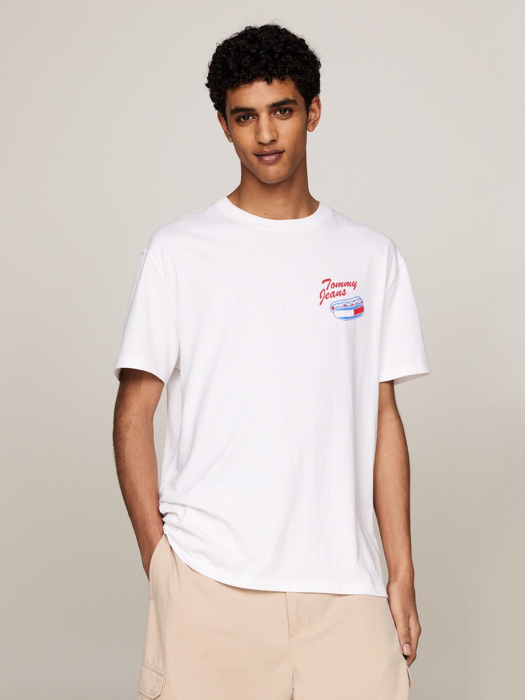 Plus Back Logo Crew Neck T-Shirt, White, hi-res