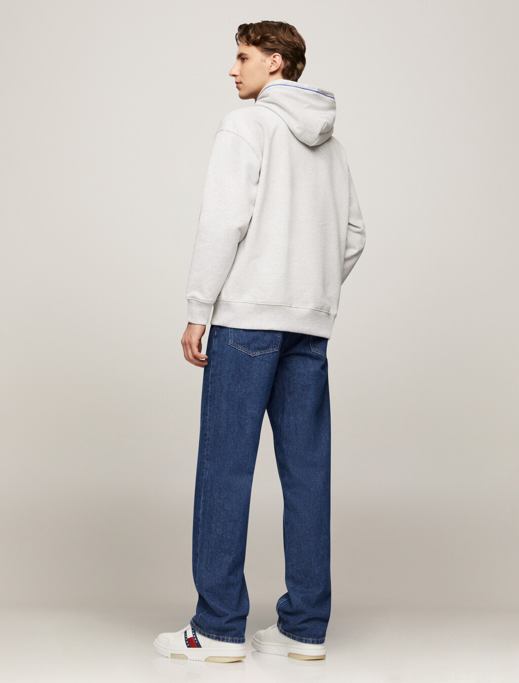 Varsity Piping Hoodie, Silver Grey, hi-res